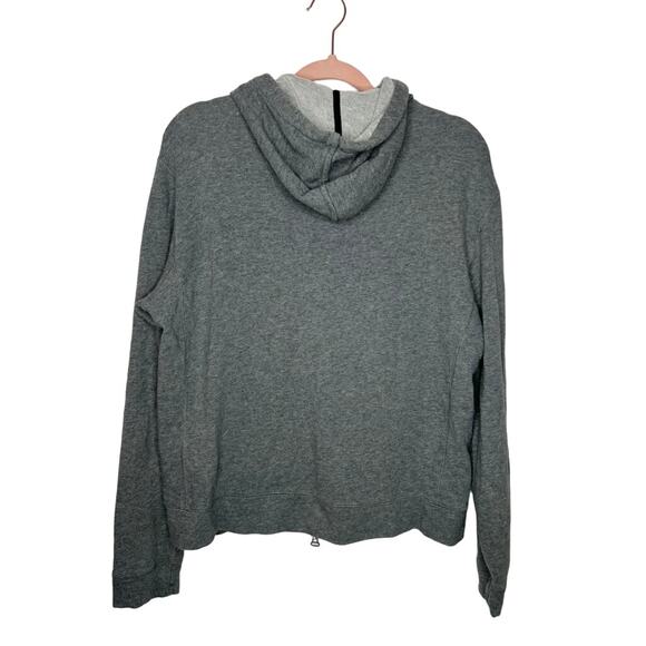 Armani Exchange Grey Zip Up Long Sleeve Lightweight Cotton Hoodie Sweatshirt M - Picture 4 of 9